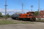 IHB 1522 shoves ahead with IHB's train to its Whiting Yard